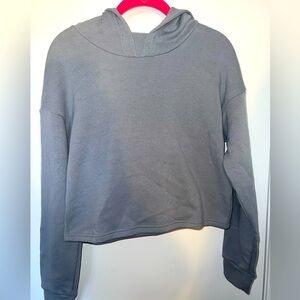 90 DEGREE by Reflex Grey Crop Hoodie size Medium